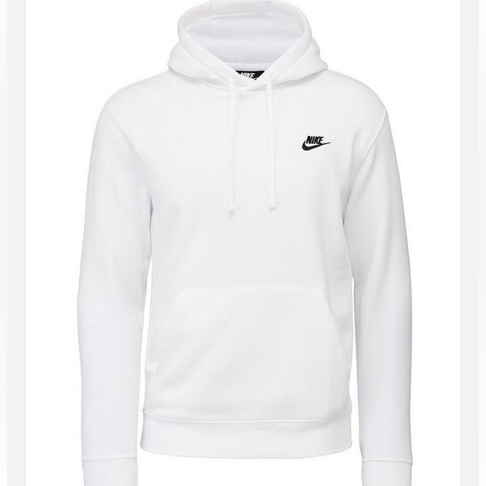 NIKE white pullover hoodie sweatshirt